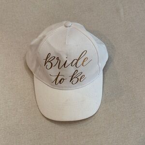 Bride to Be White and Gold Cap